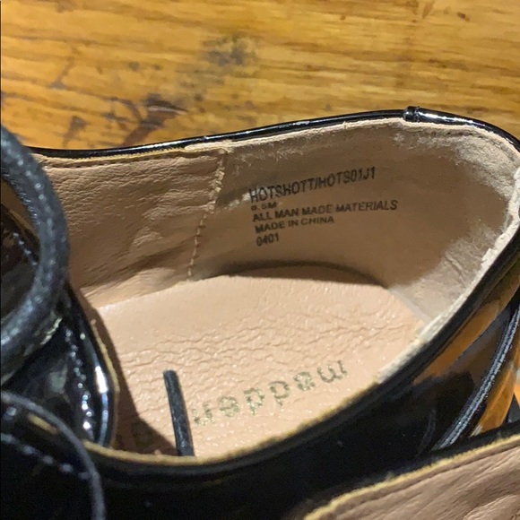 Madden Girl black patent leather lace-up oxfords - Picture 7 of 9